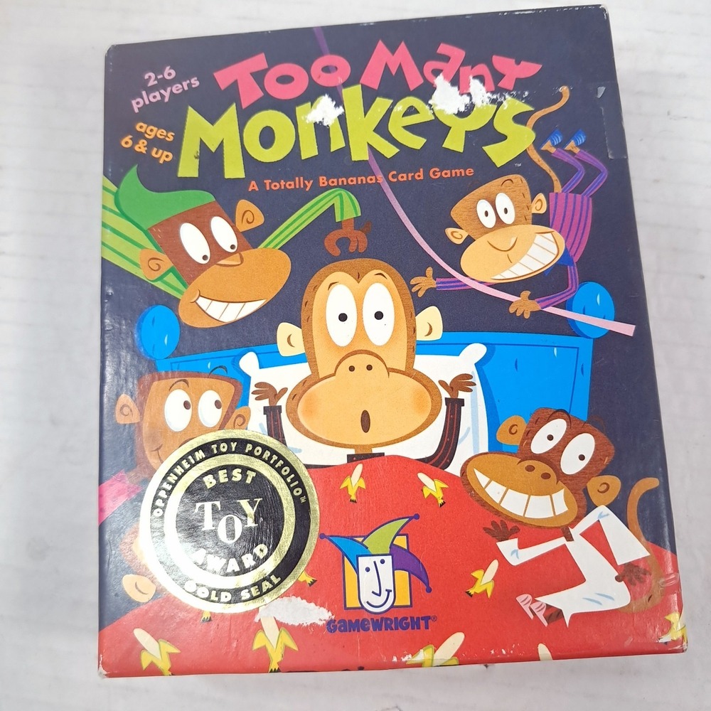 Too Many Monkeys A Totally Bananas Card‎ Game kids Gamewright 2009 Complete